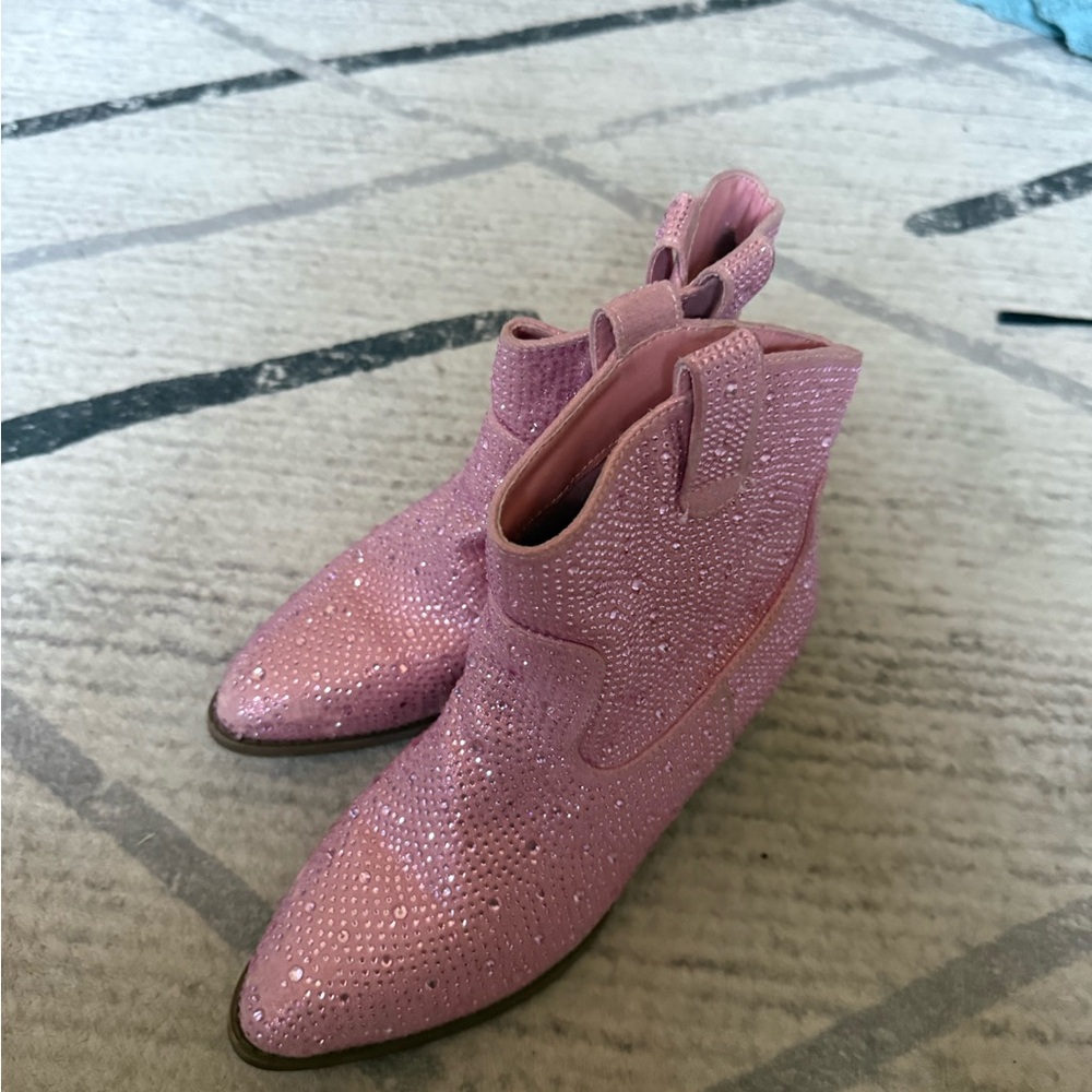 Oli Pink Sparkle Ankle booties youth